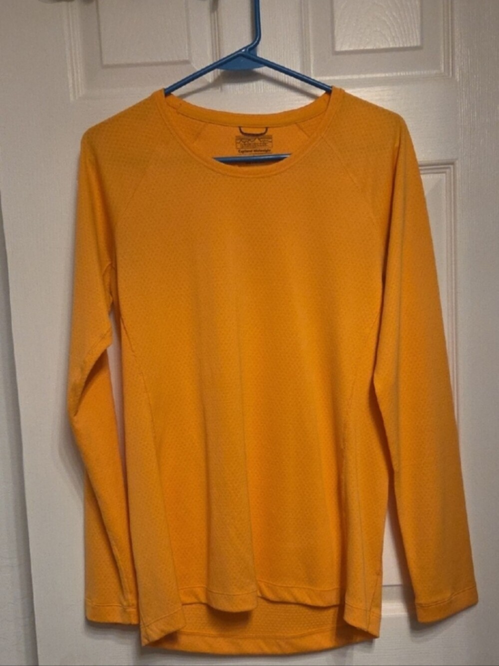 🧡 Patagonia Capilene Midweight Long-Sleeve Top, bright orange, size L, like new